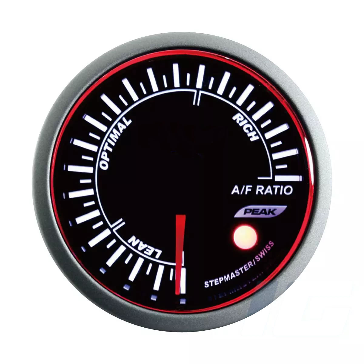 52mm White and Blue and Amber LED Performance Car Gauges - Air or Fuel Ratio Gauge With Warning and Peak For Your Sport Racing Car